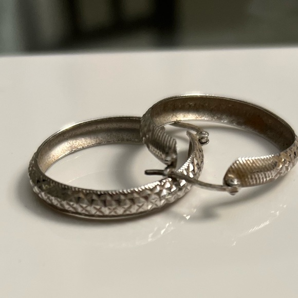 Jewelry - Vintage sterling silver hoop earrings